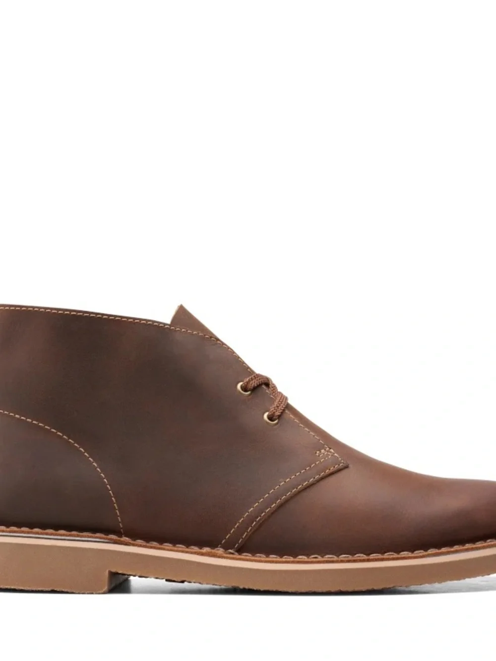 Clarks Bushacre 3 Chukka Leather Lace-up Boot Beeswax Brown 8.5
